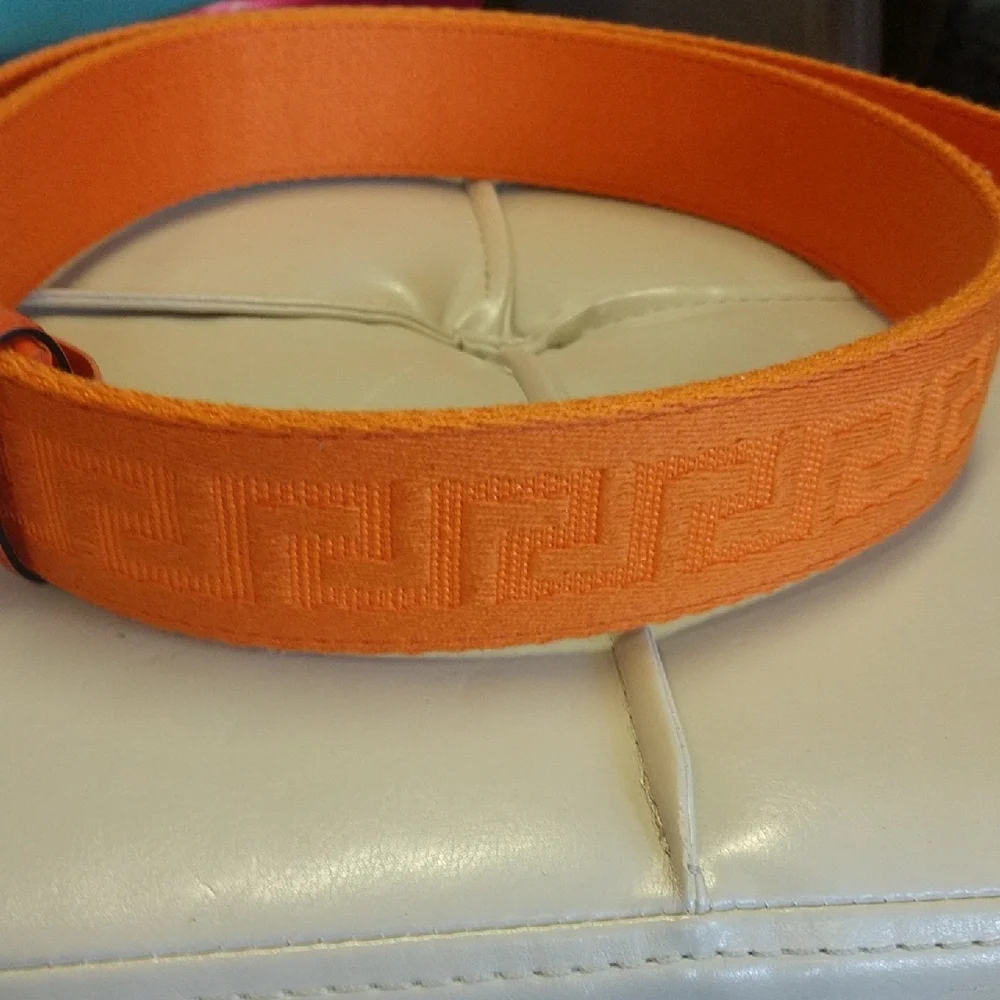 Versace Vibrant Orange Belt - Picture 2 of 3